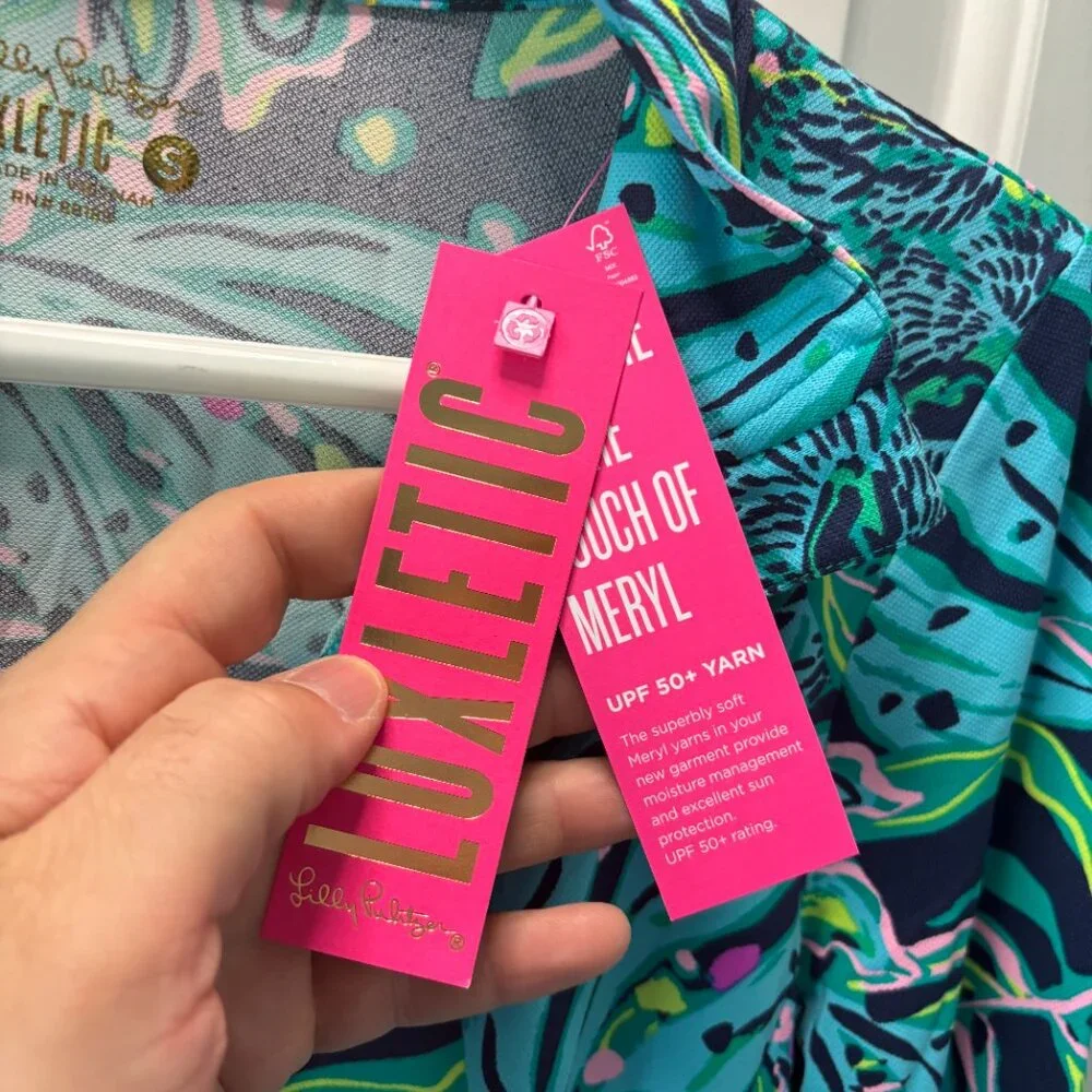 Lilly Pulitzer Women's Size Small Nassau Dress UPF 50+ Low Tide Navy Catty - NWT - Picture 9 of 13